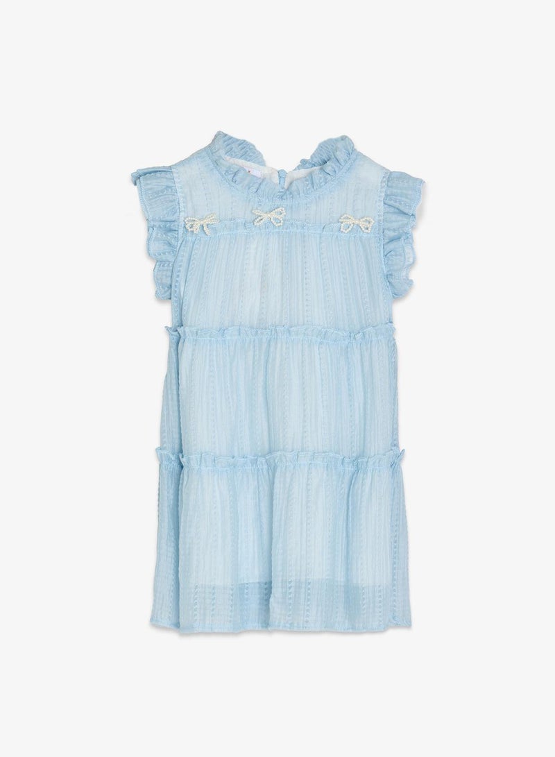 Pinata Blue Frill Occasion Dress - Image 1